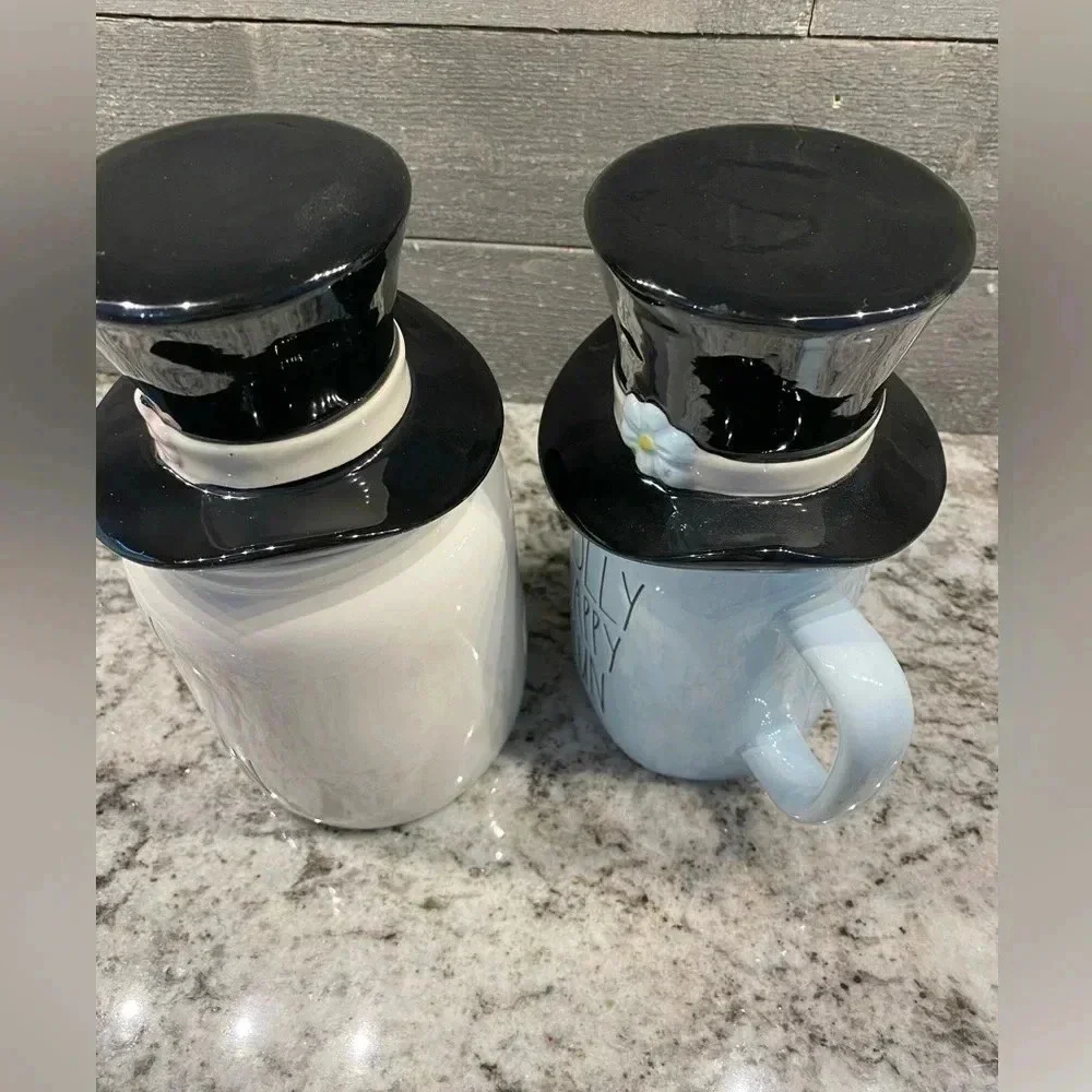 New Rae Dunn Frosty the Snowman Set Jolly Happy Fun Mug & Canister
